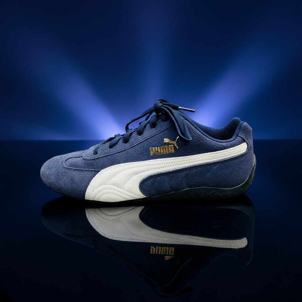 Puma Speedcat Sparco Navy Blue Suede Driving Shoes Mens 11 307171-06